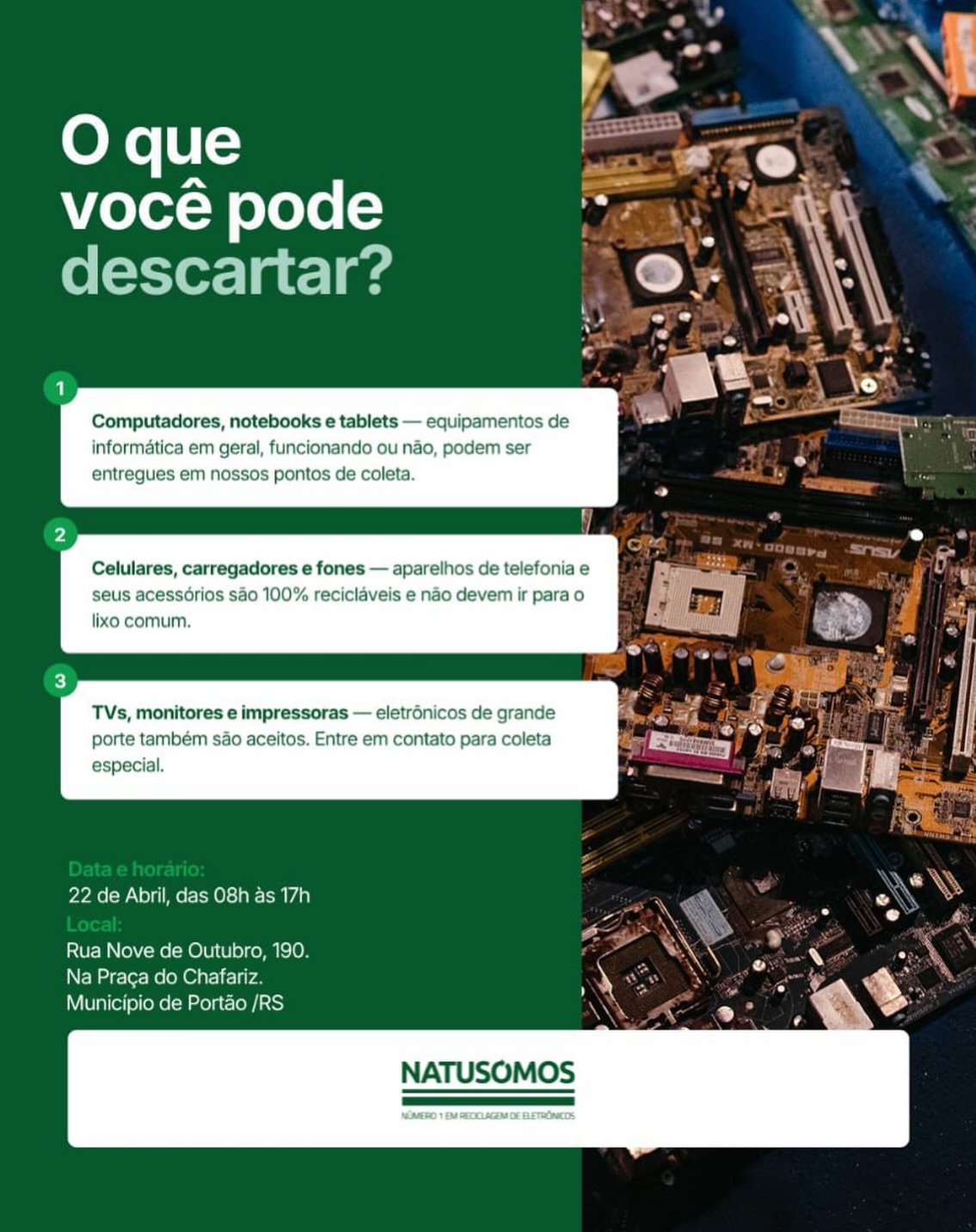 Postagem feita no Instagram da Prefeitura