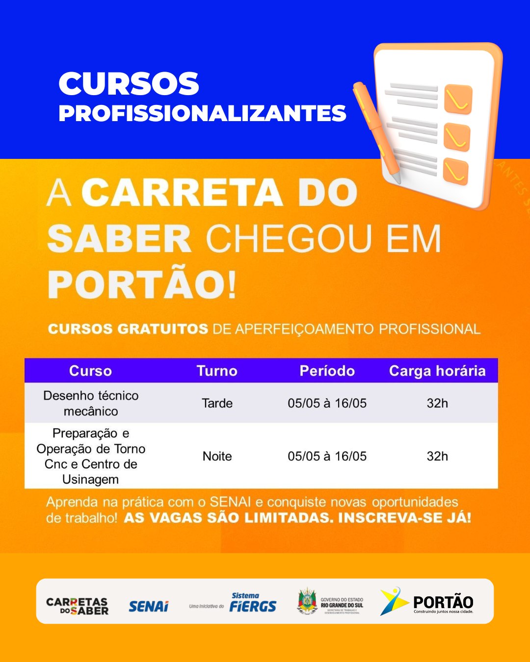 Postagem feita no Instagram da Prefeitura