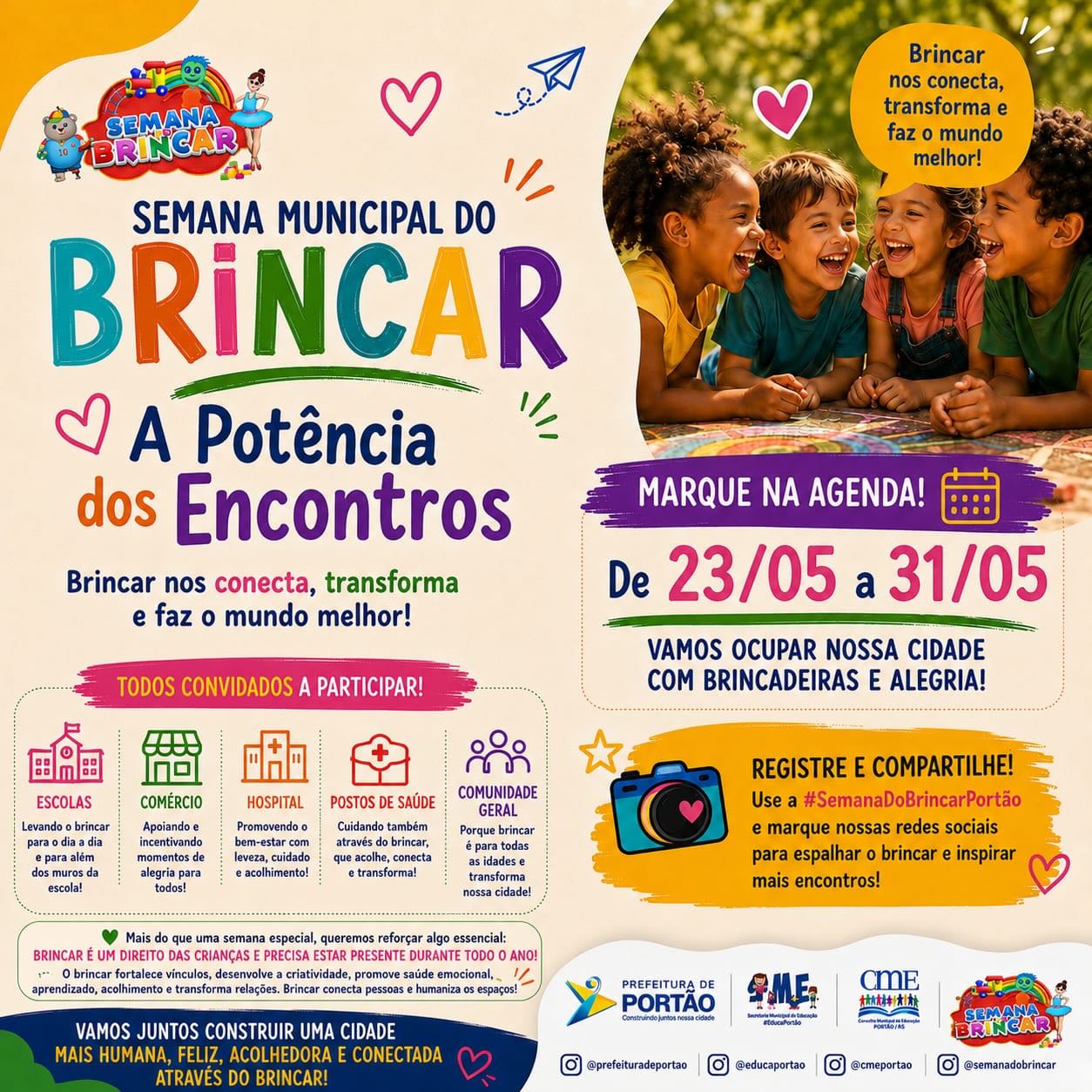Postagem feita no Instagram da Prefeitura